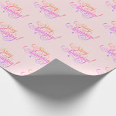 Phantastischer Text auf Rosa bleibe Geschenkpapier (Ecke)