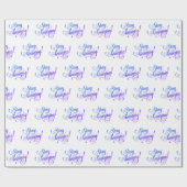 Phantastischer Text auf Weiß bleibe Geschenkpapier (Flach)