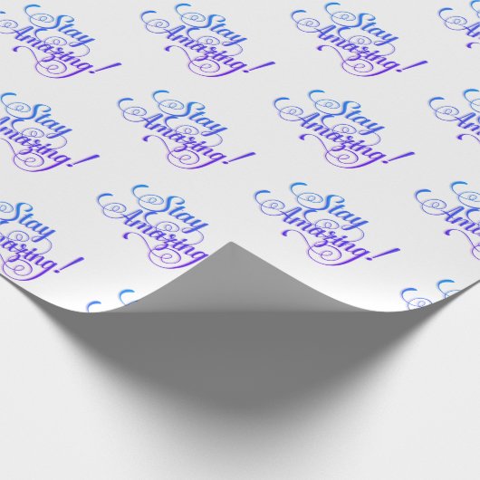 Phantastischer Text auf Weiß bleibe Geschenkpapier (Ecke)