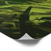 Phantastischer Tiger, der in der Wildmalerei läuft Poster (Ecke)
