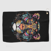 Phantastischer Tigerkopf Golfhandtuch (Horizontal)