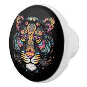 Phantastischer Tigerkopf Keramikknauf (Rechts)