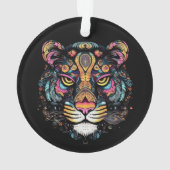 Phantastischer Tigerkopf Ornament (Rückseite)