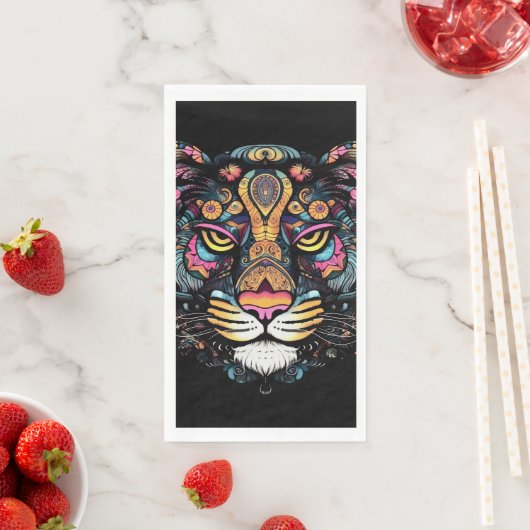 Phantastischer Tigerkopf Serviette (Beispiel)