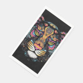 Phantastischer Tigerkopf Serviette (Ecke)