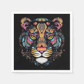 Phantastischer Tigerkopf Serviette (Vorderseite)