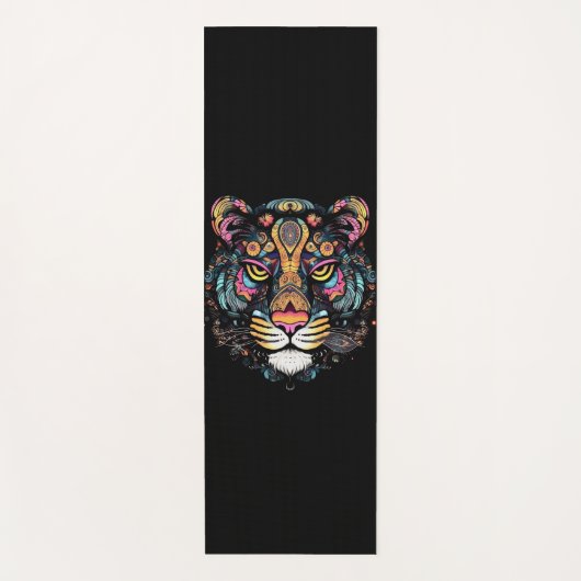 Phantastischer Tigerkopf Yogamatte (Vorderseite)