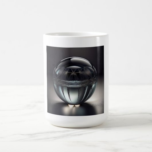 Phantastischer, transparenter Glaskugel mit geätzt Kaffeetasse (Mittel)