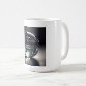Phantastischer, transparenter Glaskugel mit geätzt Kaffeetasse (VorderseiteRechts)
