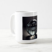 Phantastischer, transparenter Glaskugel mit geätzt Kaffeetasse (Vorderseite Links)