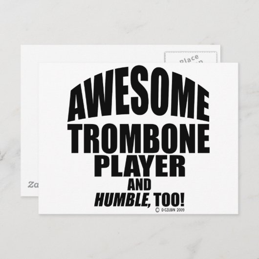 Phantastischer Trombone-Player Postkarte (Vorne/Hinten)