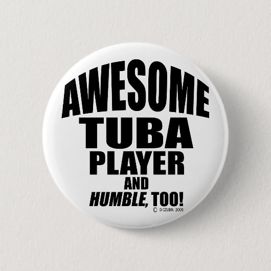 Phantastischer Tuba-Player Button (Vorderseite)