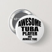 Phantastischer Tuba-Player Button (Vorne & Hinten)
