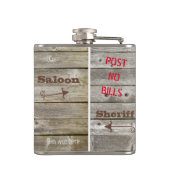 Phantastischer Typ Western Themenflasche Individue Flachmann (Rückseite)