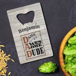 Phantastischer Typ Western ThemenIndividuelle Name Geldbeutel Flaschenöffner