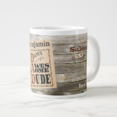 Phantastischer Typ Western ThemenIndividuelle Name Jumbo-Tasse (Vorderseite Rechts)