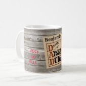 Phantastischer Typ Western ThemenIndividuelle Name Kaffeetasse (Vorderseite Links)