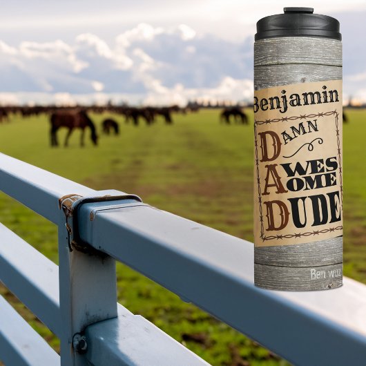 Phantastischer Typ Western ThemenIndividuelle Name Thermosbecher