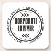 Phantastischer Unternehmensanwalt Getränkeuntersetzer (Vorderseite)