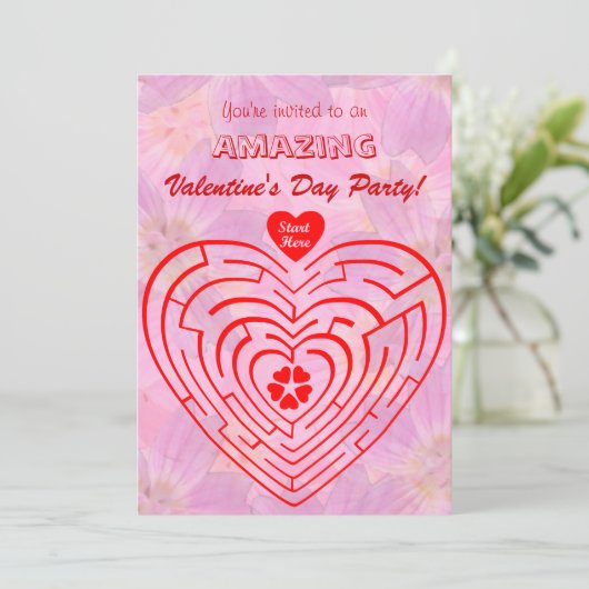 Phantastischer Valentinstag Einladung (Stehend Vorderseite)