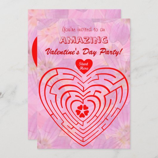 Phantastischer Valentinstag Einladung (Vorne/Hinten)