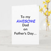 Phantastischer Vater auf der Vatertagskarte Karte (Gelbe Blume)