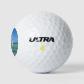 Phantastischer Vater Bermuda Türkis Wasser Golfball (Logo)