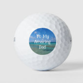 Phantastischer Vater Bermuda Türkis Wasser Golfball (Vorderseite)