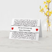 Phantastischer Vater Funny Maze Thema Vatertag Cus Karte (Gelbe Blume)