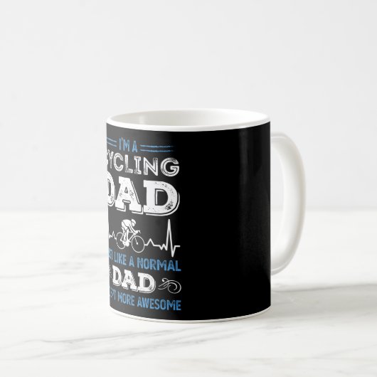 Phantastischer Vater für Radfahren Funny Cyclist G Kaffeetasse (VorderseiteRechts)