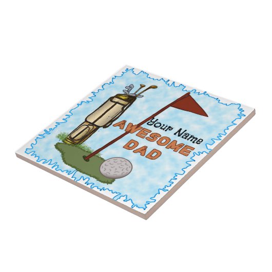 Phantastischer Vater Golf Fliese (Seite)