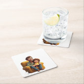 Phantastischer Vater Rechteckiger Pappuntersetzer (Vor Ort)