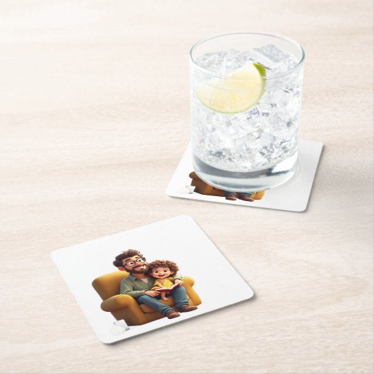 Phantastischer Vater Rechteckiger Pappuntersetzer (Vor Ort)