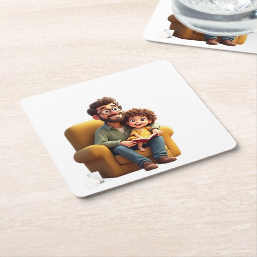 Phantastischer Vater Rechteckiger Pappuntersetzer (angewinkelt)