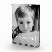 Phantastischer Vater seit 20XX Modernes, einfaches Fotoblock (Rechts)
