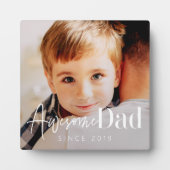 Phantastischer Vater Seit 20XX Modernes, einfaches Fotoplatte (Vorderseite)