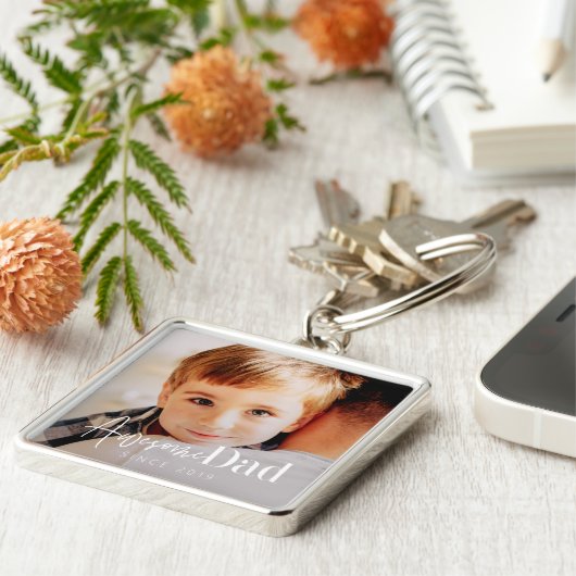 Phantastischer Vater Seit 20XX Modernes, einfaches Schlüsselanhänger (Seite)