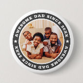 Phantastischer Vater Seit 20XX Modernes Foto Button (Vorderseite)