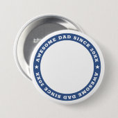 Phantastischer Vater Seit 20XX Modernes Foto Button (Vorne & Hinten)