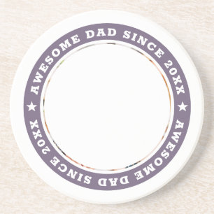 Phantastischer Vater Seit 20XX Modernes Foto Getränkeuntersetzer