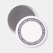 Phantastischer Vater Seit 20XX Modernes Foto Magnet (Vorderseite/Rückseite)