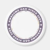 Phantastischer Vater Seit 20XX Modernes Foto Magnet (Vorne)