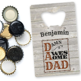 Phantastischer Vater Western ThemenIndividuelle Na Geldbeutel Flaschenöffner