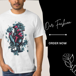 Phantastischer Vektordesign mit einer Blutpalme T-Shirt
