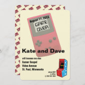 Phantastischer Videospiel-Hochzeitspass Einladung (Vorne/Hinten)