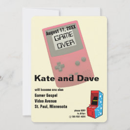 Phantastischer Videospiel-Hochzeitspass Einladung