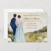 Phantastischer Vintager Waldgeist Liebesvögel Postkarte (Vorne/Hinten)