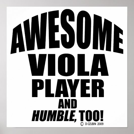 Phantastischer Viola Player Poster (Vorne)
