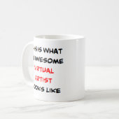 phantastischer virtueller Künstler Kaffeetasse (Vorderseite Links)