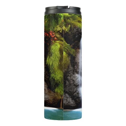 Phantastischer Wasserfall Thermosbecher (Rückseite)